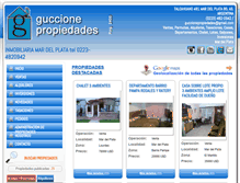 Tablet Screenshot of guccionepropiedades.com